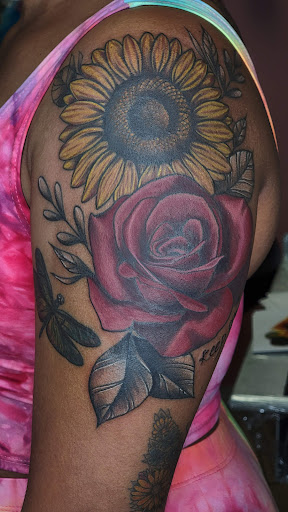 Explore forearm dragon tattoo ideas, creative tattoo ideas in Arlington, available at Arlington Ink