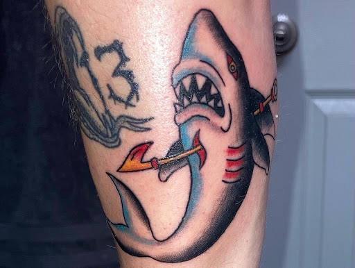 Explore diving tattoo ideas, creative tattoo ideas in Dallas, available at Artistic Encounter