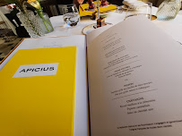 Apicius à Paris menu