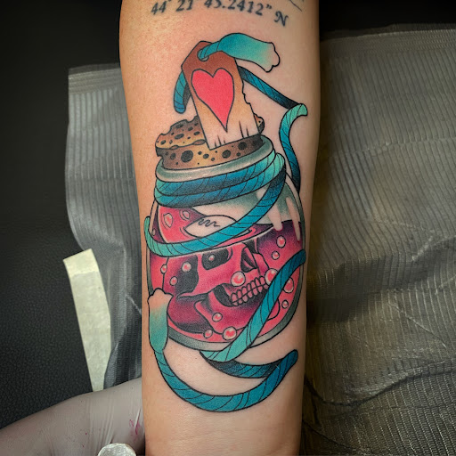 Explore small leg tattoo ideas, creative tattoo ideas in Superior, available at Northlandia tattoo parlor