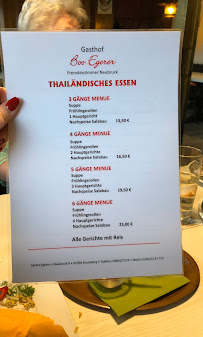 Menu / carte de Boo Egerer à Bruckberg