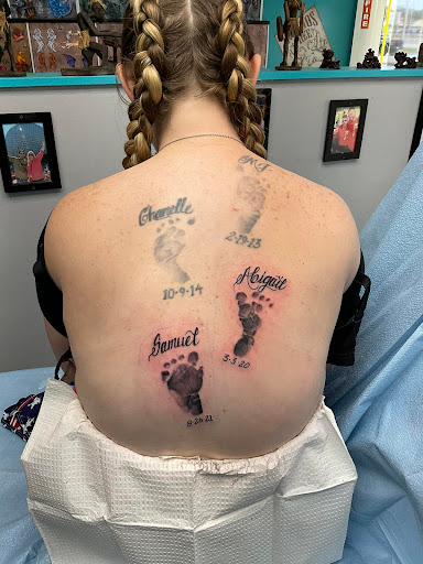 Explore tattoos with names ideas, creative tattoo ideas in North Fort Myers, available at Str8line Tat2 & Body Piercing