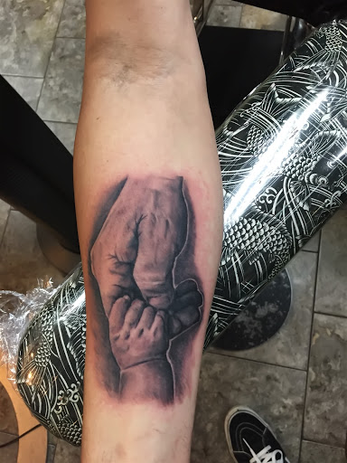 Explore tattoo on thigh ideas, creative tattoo ideas in Charleston, available at Poor Boys Tattoo, LLC