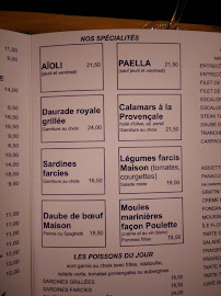 La Pesquiere Et Le Mazagran à Saint-Tropez menu