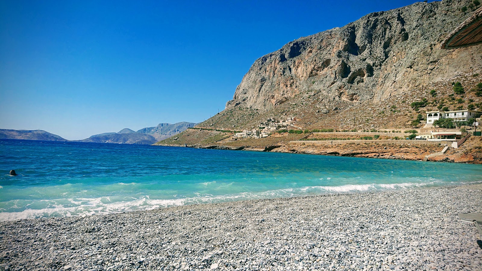 Foto van Masouri beach III met turquoise puur water oppervlakte