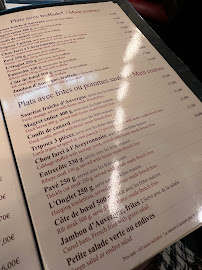 Le Plomb du Cantal Rive Droite à Paris menu