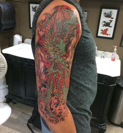 Explore mom & son tattoo ideas, creative tattoo ideas in Whitefish, available at Cutthroat Tattoo
