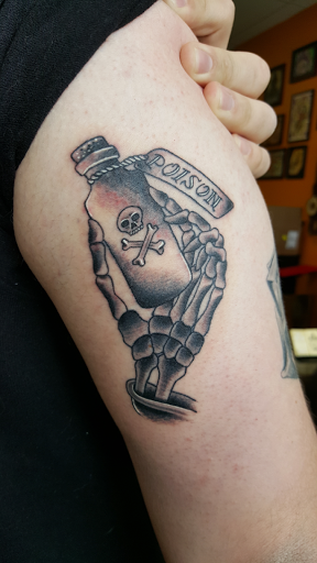 Explore elk tattoo ideas, creative tattoo ideas in Stockton, available at THE PIRATES LOUNGE TATTOO PARLOR