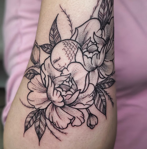 Explore tattoo ideas for date of birth, creative tattoo ideas in Shelbyville, available at The Copper Phoenix