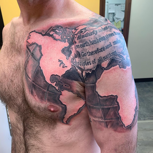 Explore chest tattoo ideas woman, creative tattoo ideas in Marietta, available at Lure Tattooing & Piercing LLC