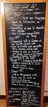 Restaurant Domaine de la Doux à Saint-Denis-de-Cabanne (le menu)