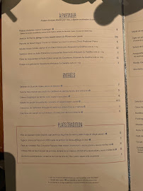 Restaurant français Chai 33 à Paris (le menu)