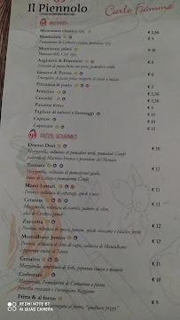 Menu / carte de Il piennolo à Cetara