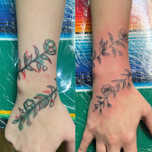 Explore last name tattoo ideas male, creative tattoo ideas in Scranton, available at Black Sheep Tattoo & Piercing Studio