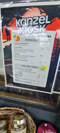 Café Kanzelkiosk Oberjoch Aussichtspunkt Kanzel am Jochpass à Bad Hindelang (le menu)