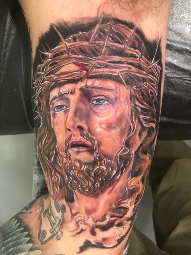 Explore kirby tattoo ideas, creative tattoo ideas in Palestine, available at Blood lines Tattoo Studio