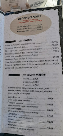 Restaurant Brasserie Le Vintage LSDO à Les Sables-d'Olonne menu