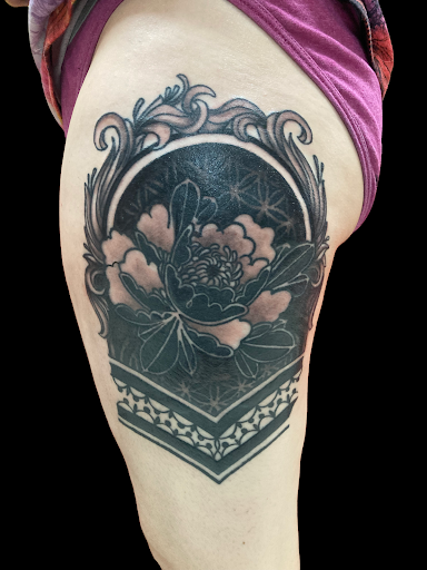 Explore pepe le pew tattoo ideas, creative tattoo ideas in Crystal City, available at Meraki Tattoo and Piercing