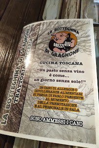 La Botteghina di Gragnone à Gragnone menu