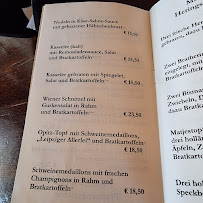 Restaurant allemand Opitz - German Restaurant à Hamburg (le menu)