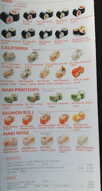 Osaka à Chilly-Mazarin menu