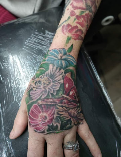 Explore cute witch tattoo ideas, creative tattoo ideas in Dixon, available at Ink on the left