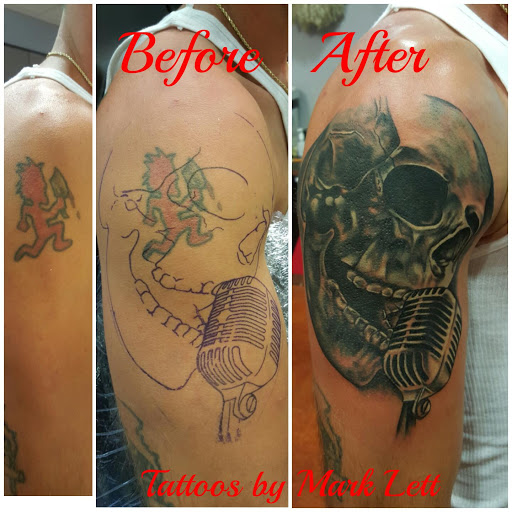 Explore memphis tattoo ideas, creative tattoo ideas in Saint Petersburg, available at Edens Apple Tattoos and Piercings