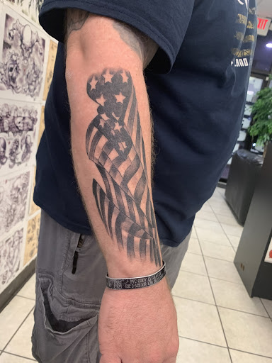 Explore memorial sleeve tattoo ideas, creative tattoo ideas in Spring, available at Late Nite Tattoos