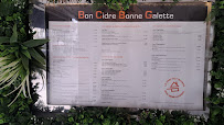 Carte du BCBG - Bon Cidre Bonne Galette à La Baule-Escoublac