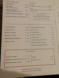 Menu du La Pampa à Rome