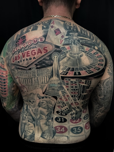 Explore justice tattoo ideas, creative tattoo ideas in Pinellas Park, available at Lollis Studios Tattoo Company