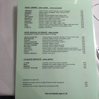 Restaurant italien Be Bop à Milan (le menu)