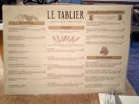 Le Tablier à Troyes menu