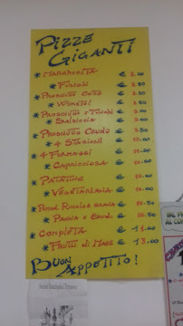 Pizzeria La Tigella à Olbia (le menu)