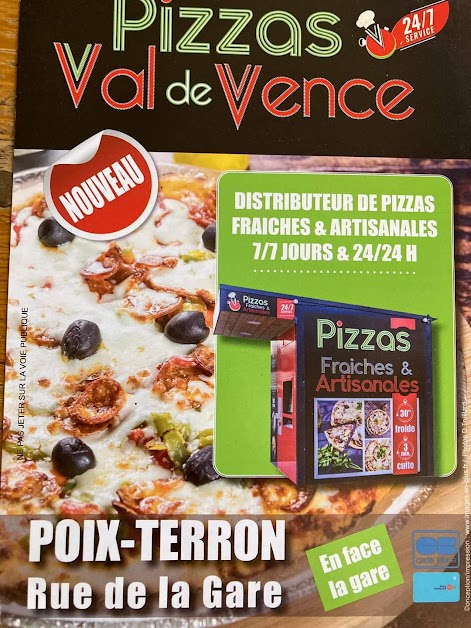 Distributeur Pizzas Fraîches et Artisanales du Val de Vence à Poix-Terron