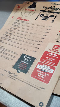 Restauration rapide LA FABRIKE Burgers & Cie à Joinville-le-Pont - menu / carte