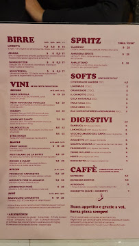 Menu / carte de Papà Raffaele à Lille