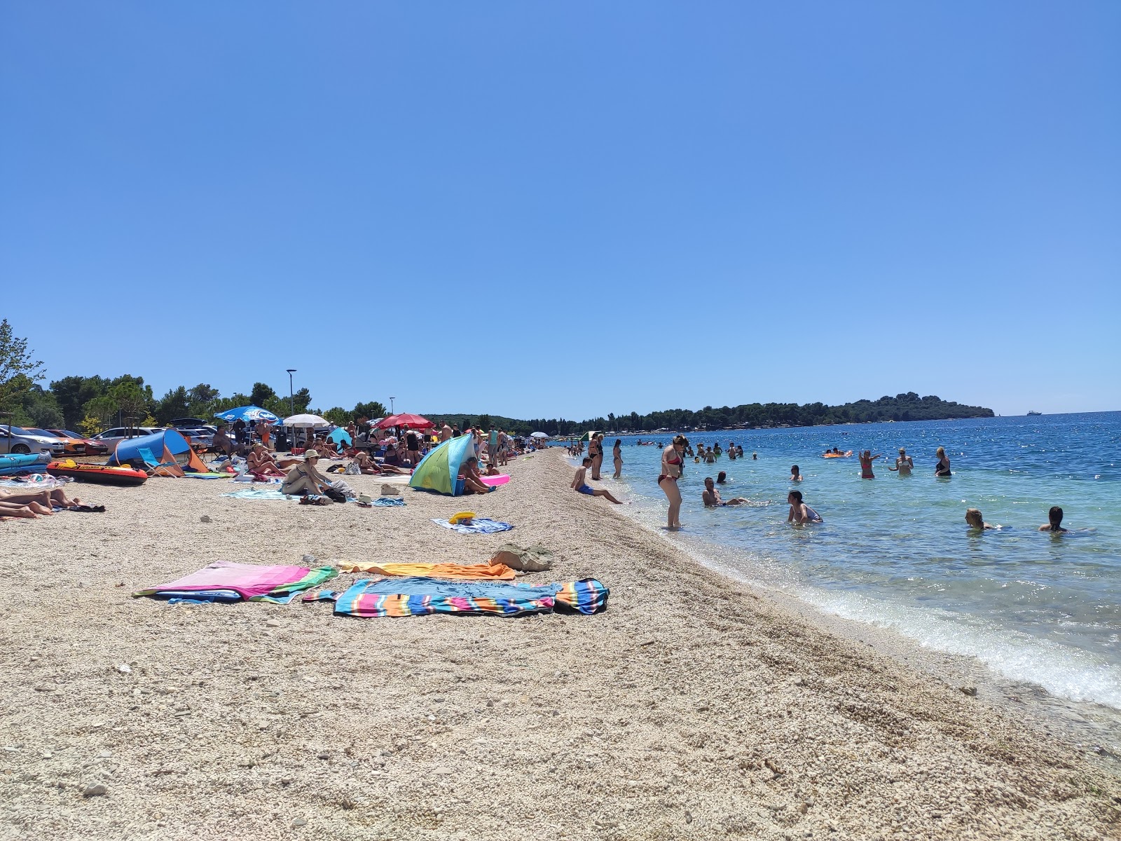 Photo de Valbandon beach - bon endroit convivial pour les animaux de compagnie pour les vacances
