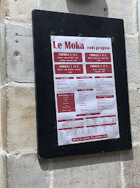 Menu / carte de Cafe Moka à Bayonne
