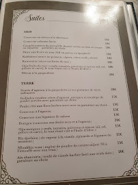 Restaurant tunisien Le comptoir des jasmins à Paris (la carte)