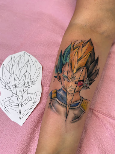 Explore wolf sleeve tattoo ideas, creative tattoo ideas in Spring, available at Skin Stories Tat2