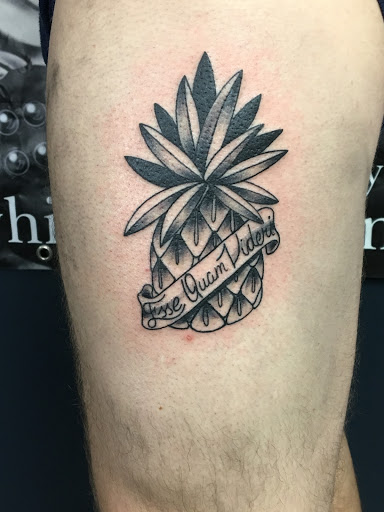 Explore alien tattoo ideas, creative tattoo ideas in Chapel Hill, available at Golden Falcon Tattoo and Piercing