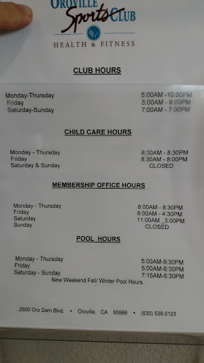 Health Club «Oroville Sports Club», reviews and photos, 2600 Oro Dam Blvd E, Oroville, CA 95966, USA