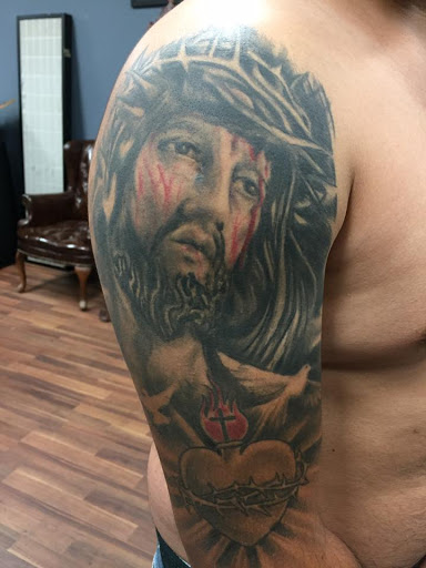 Explore tattoo ideas on back shoulder, creative tattoo ideas in Clinton, available at Ritual Custom Tattoos