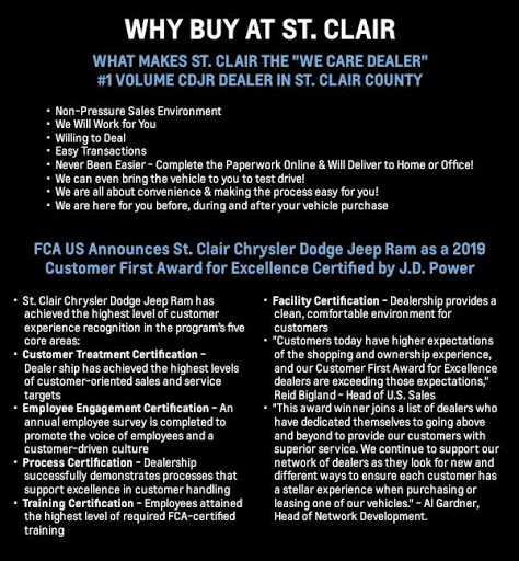 Car Dealer «St Clair Chrysler Jeep Dodge Ram», reviews and photos, 1250 S Carney Dr, St Clair, MI 48079, USA