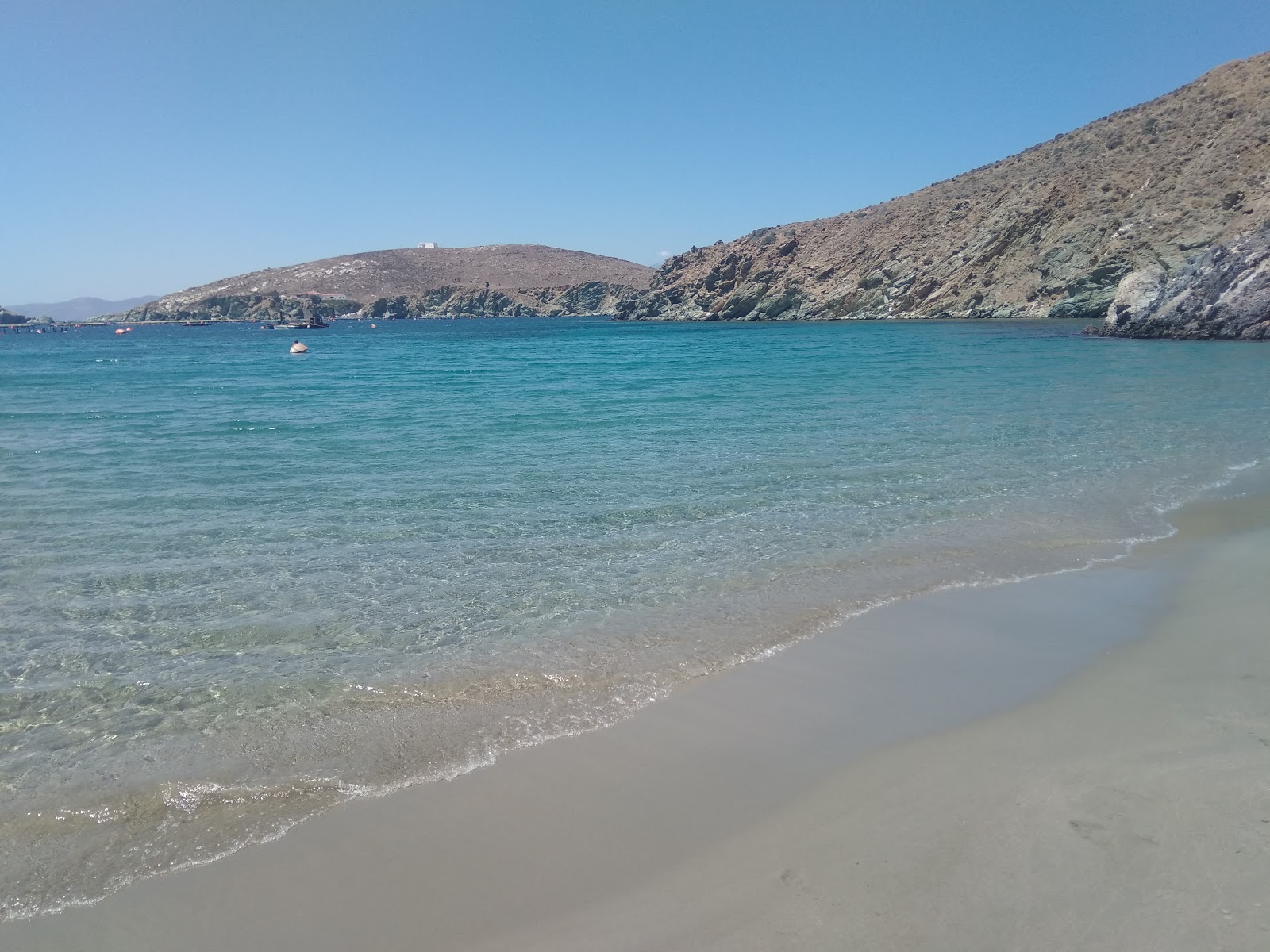 Photo of Limanaki Beach with turquoise pure water surface