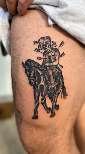 Explore tribal dragon tattoo ideas, creative tattoo ideas in Warner Robins, available at Untold Pain Tattoo Studio