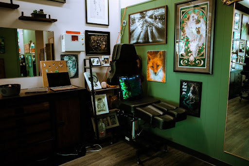 Explore sound wave tattoo ideas, creative tattoo ideas in Sykesville, available at Foxwood Tattoo Collective