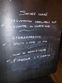 Menu du U CANTONU à Porto-Vecchio