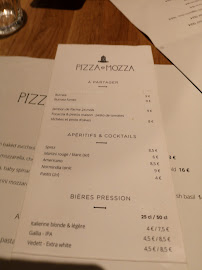 PIZZA e MOZZA à Paris menu